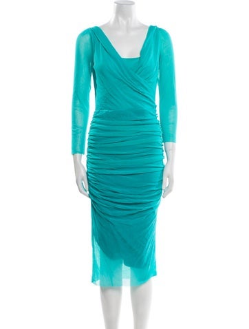 Fuzzi Dresses Cowl Neck Midi Length Dress L