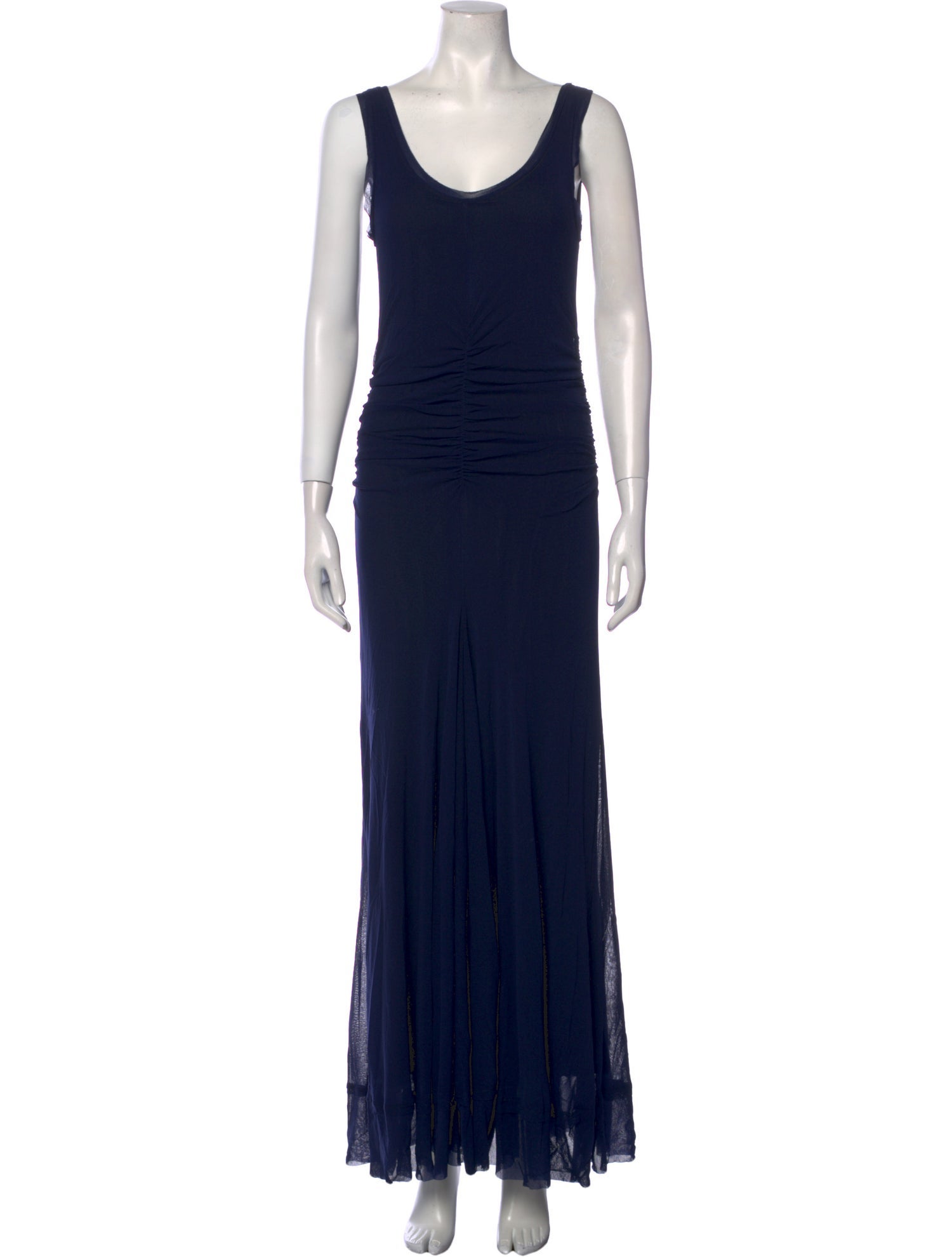 Fuzzi Scoop Neck Long Dress
