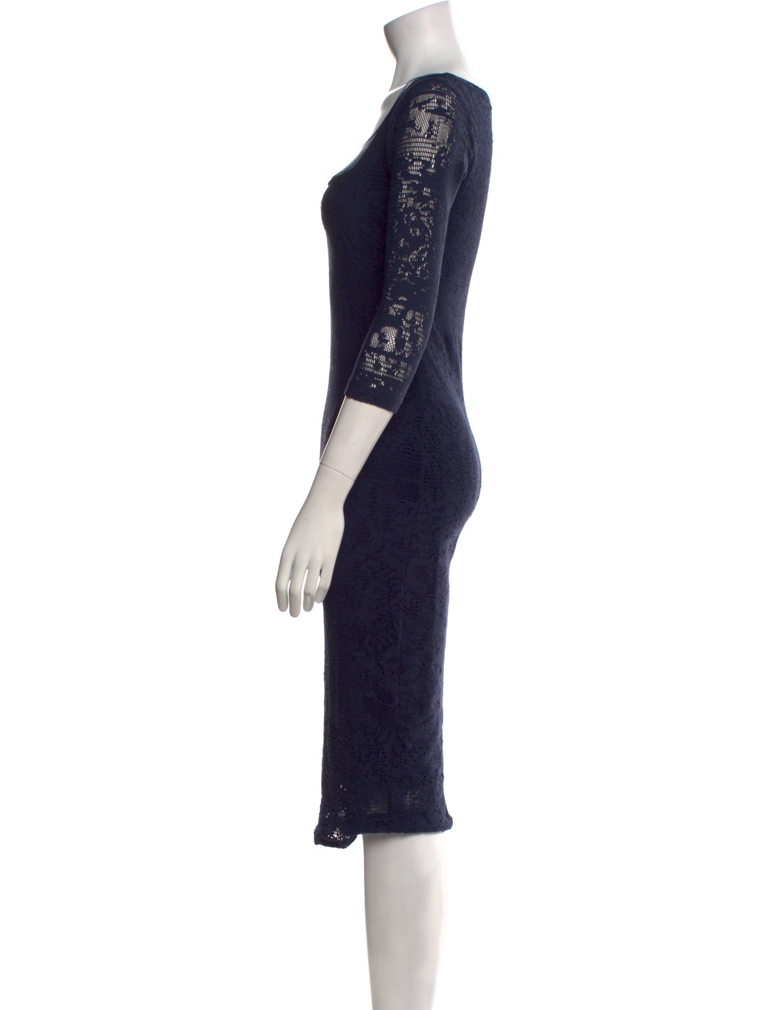 Fuzzi Lace Midi Length Dress