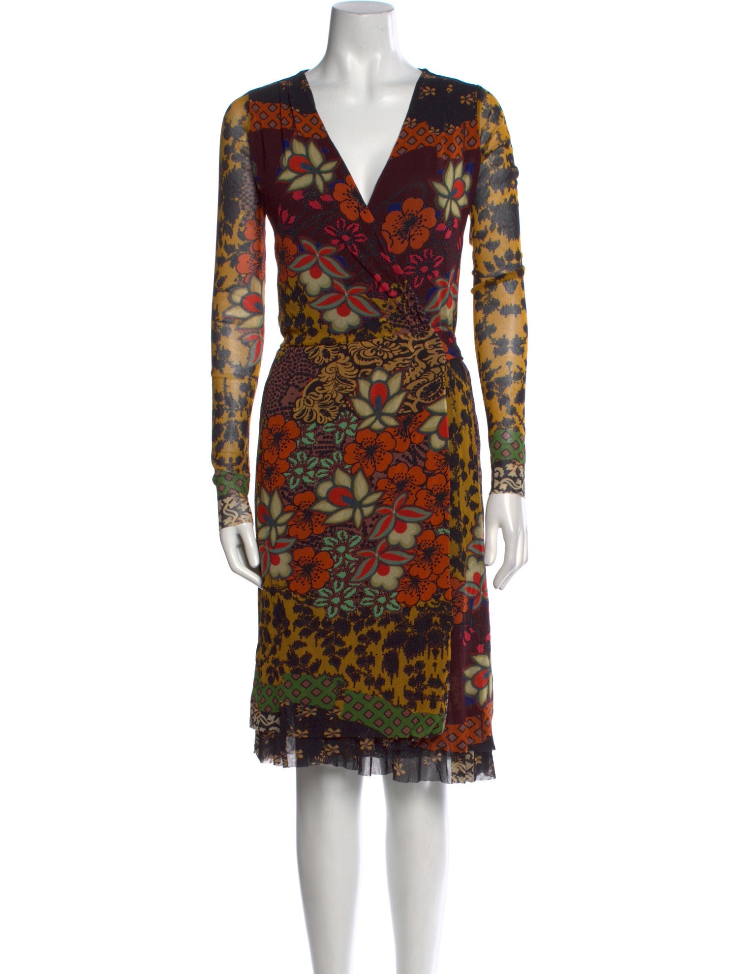 Fuzzi Printed Knee-Length Dress
