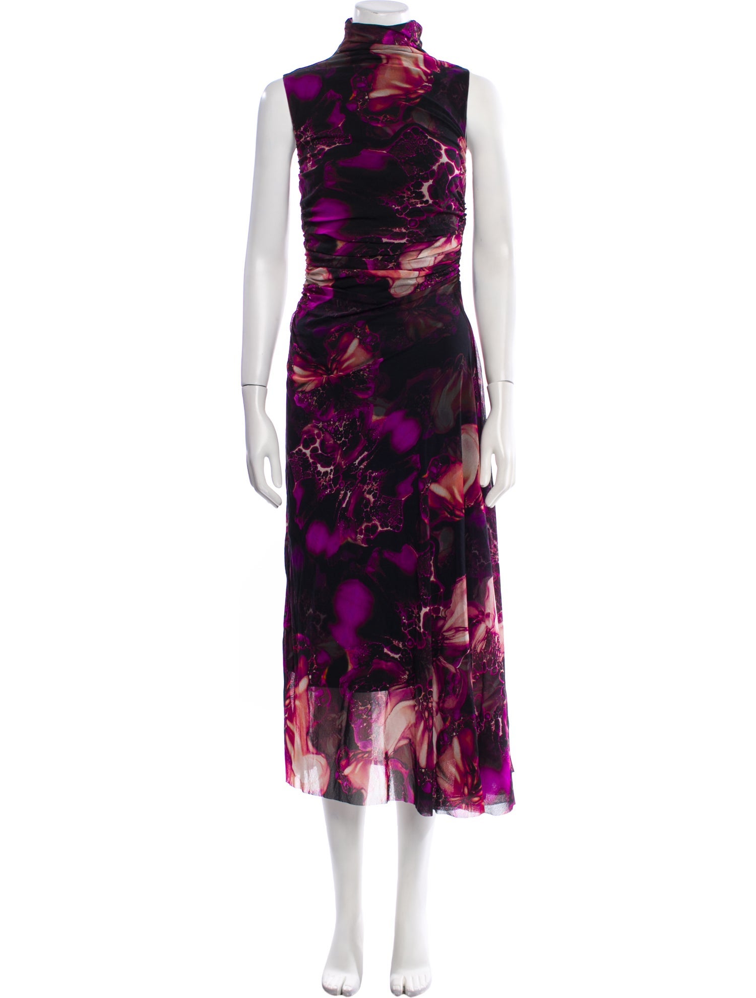 Fuzzi Floral Print Long Dress