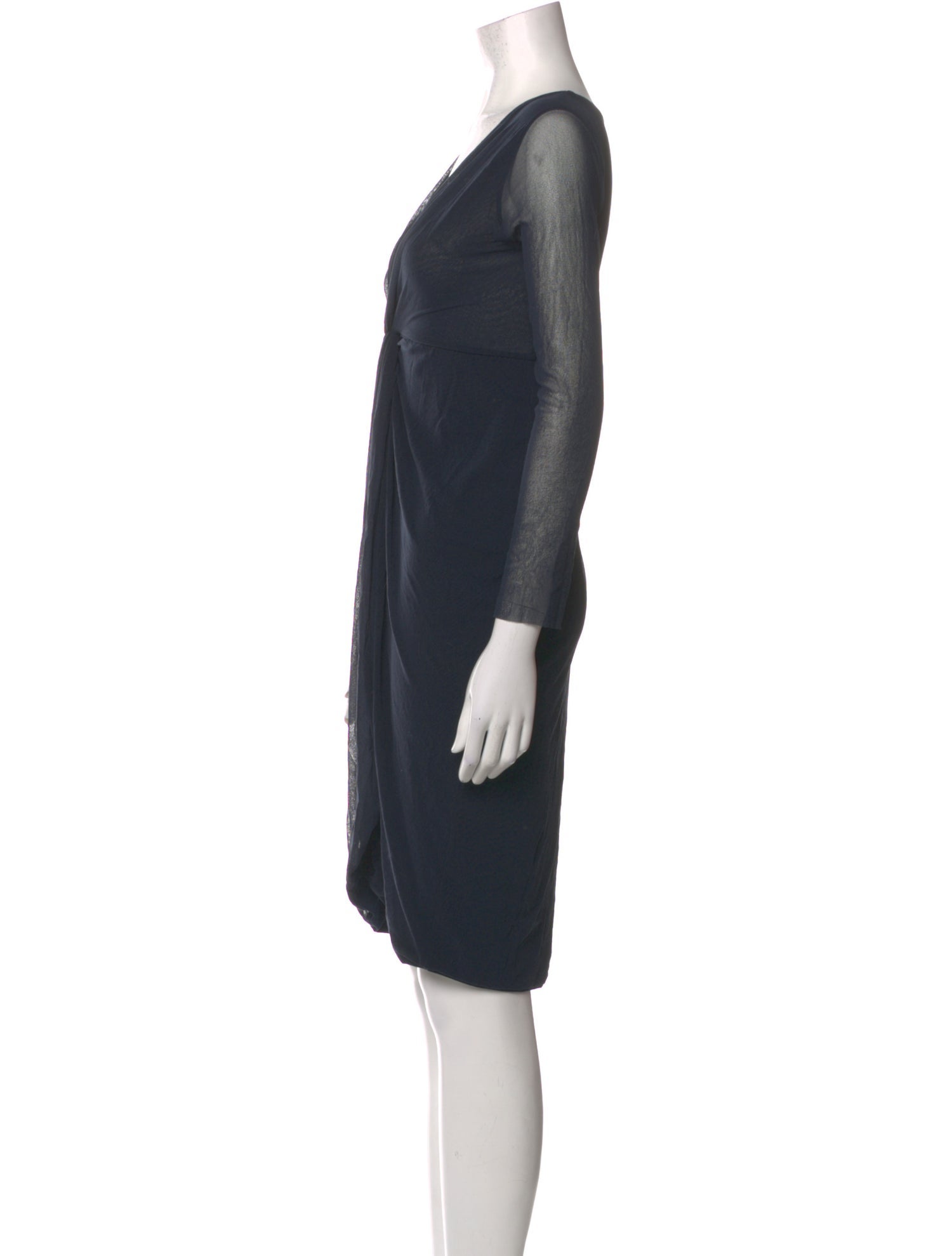 Fuzzi V-Neck Knee-Length Dress