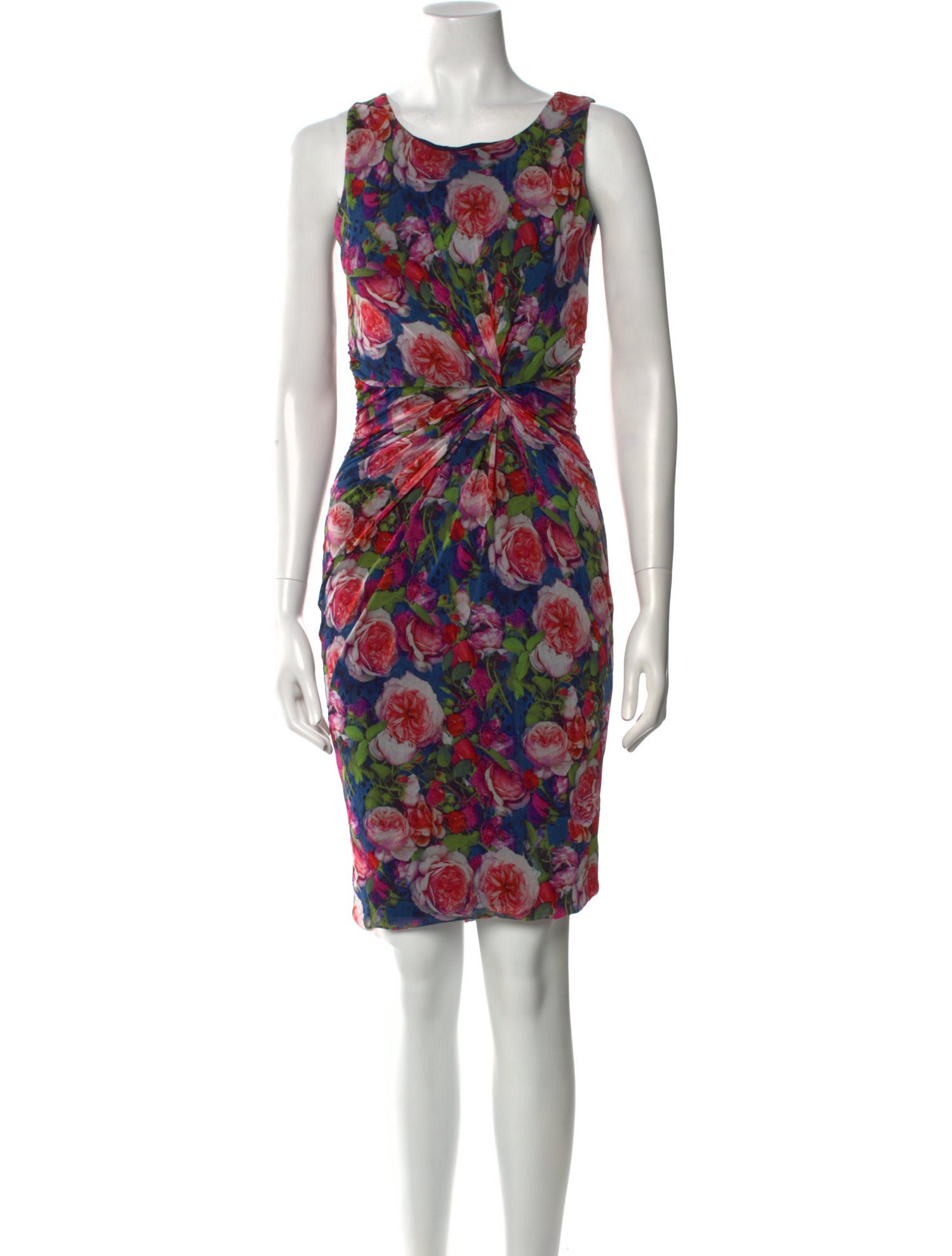 Fuzzi Floral Print Knee-Length Dress