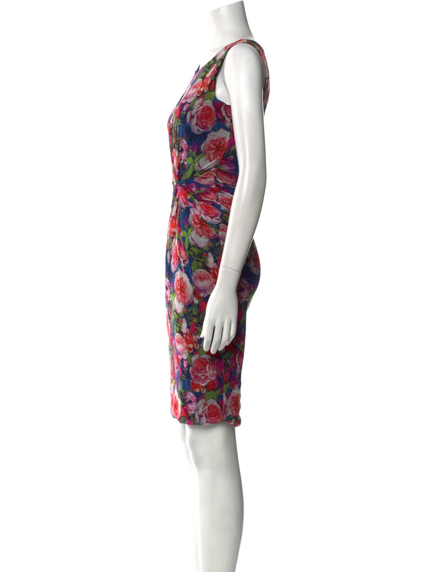 Fuzzi Floral Print Knee-Length Dress