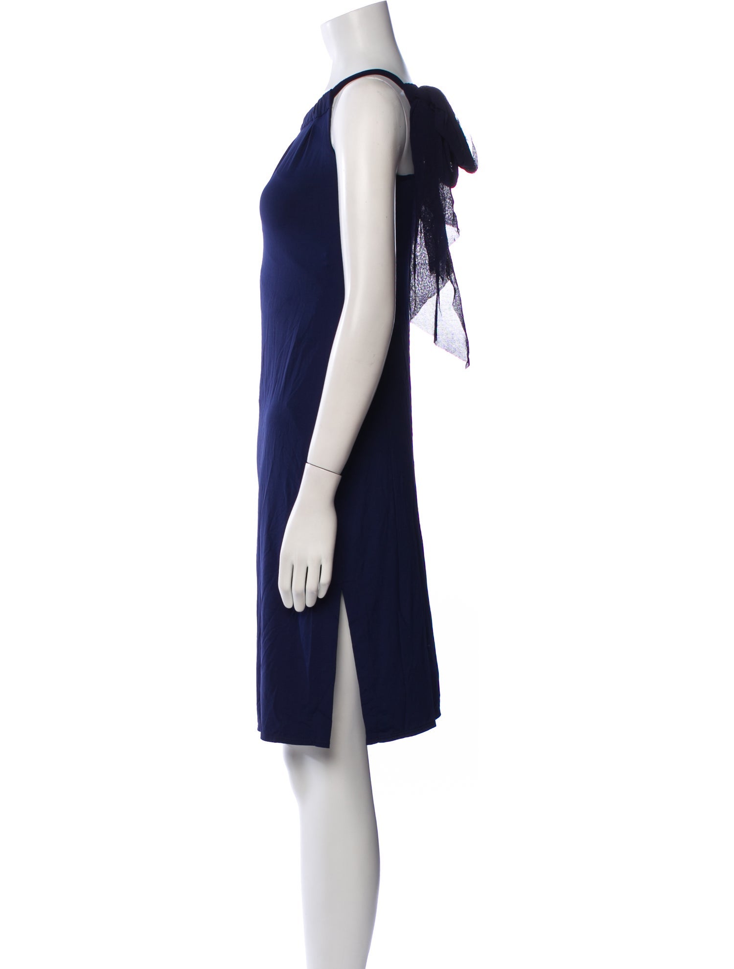 Fuzzi Scoop Neck Mini Dress