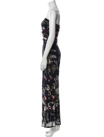 Fuzzi Printed Strapless Jumpsuit