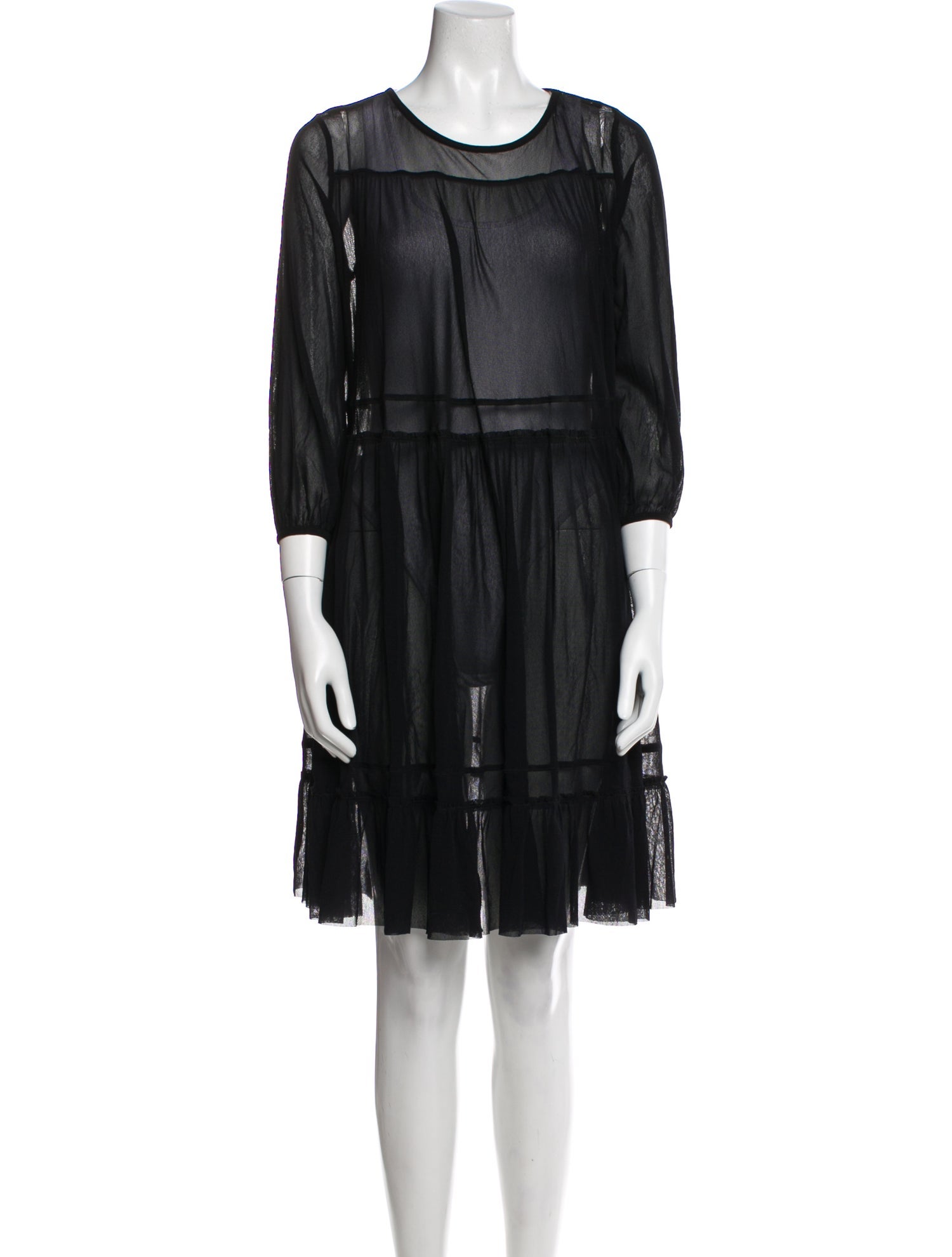 Fuzzi Scoop Neck Mini Dress