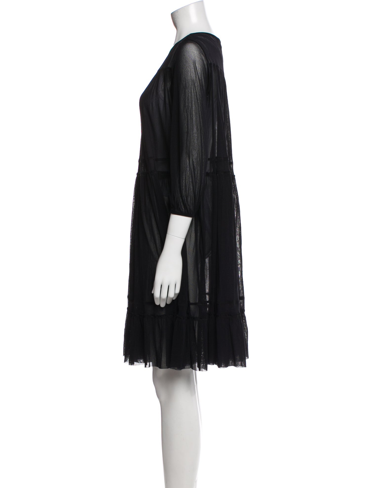 Fuzzi Scoop Neck Mini Dress