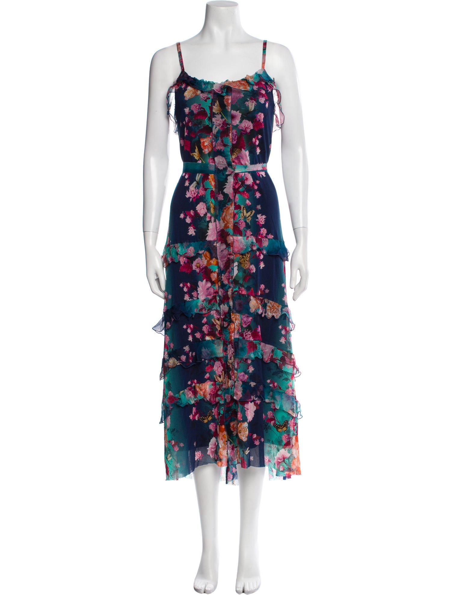 Fuzzi Floral Print Long Dress