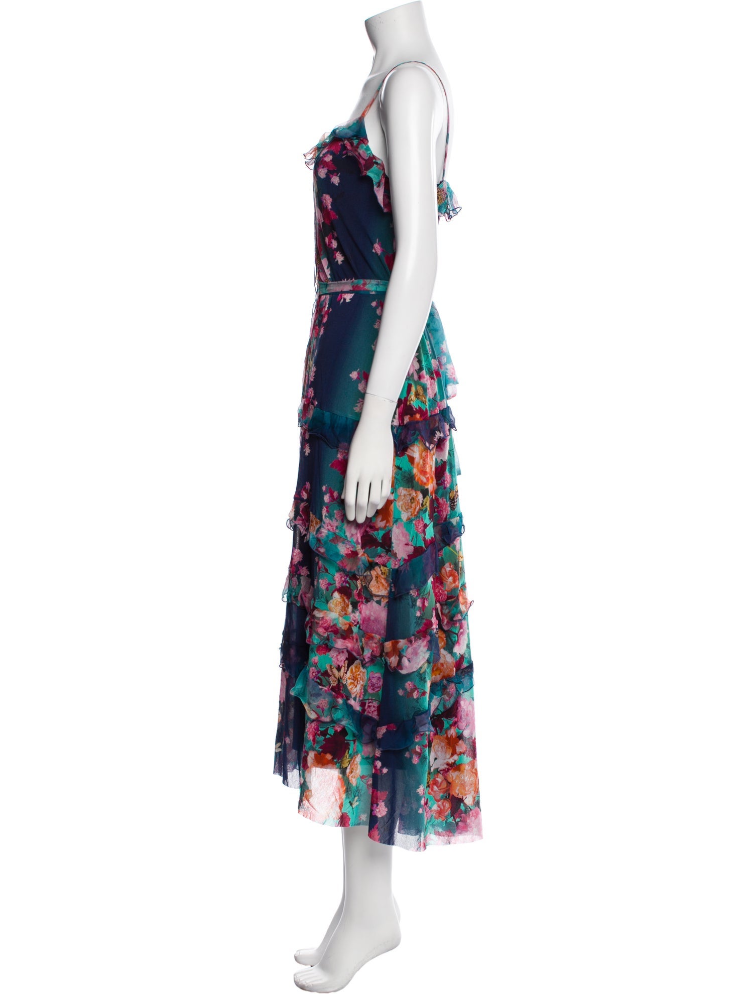 Fuzzi Floral Print Long Dress