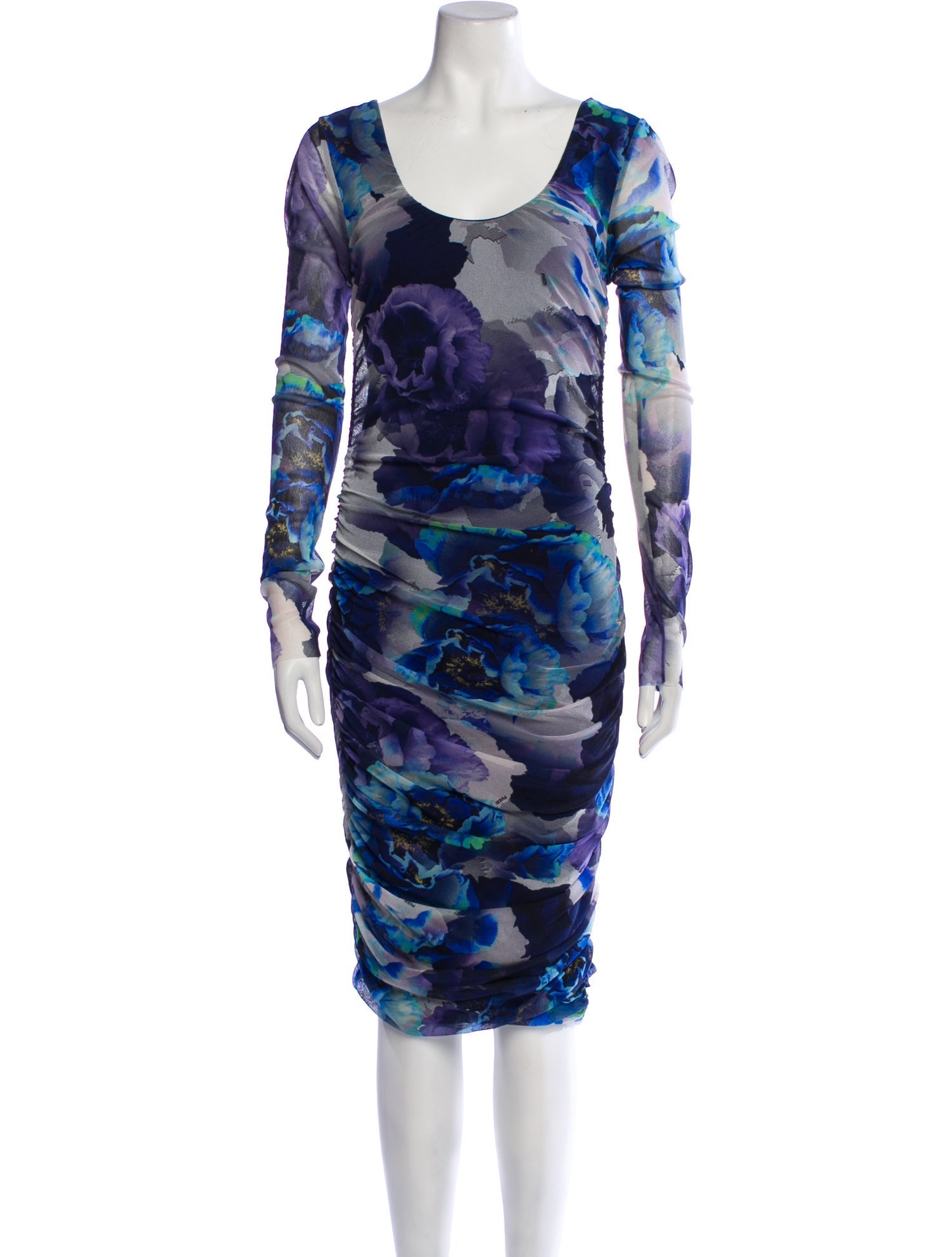 Fuzzi Tie-Dye Print Midi Length Dress w/ Tags