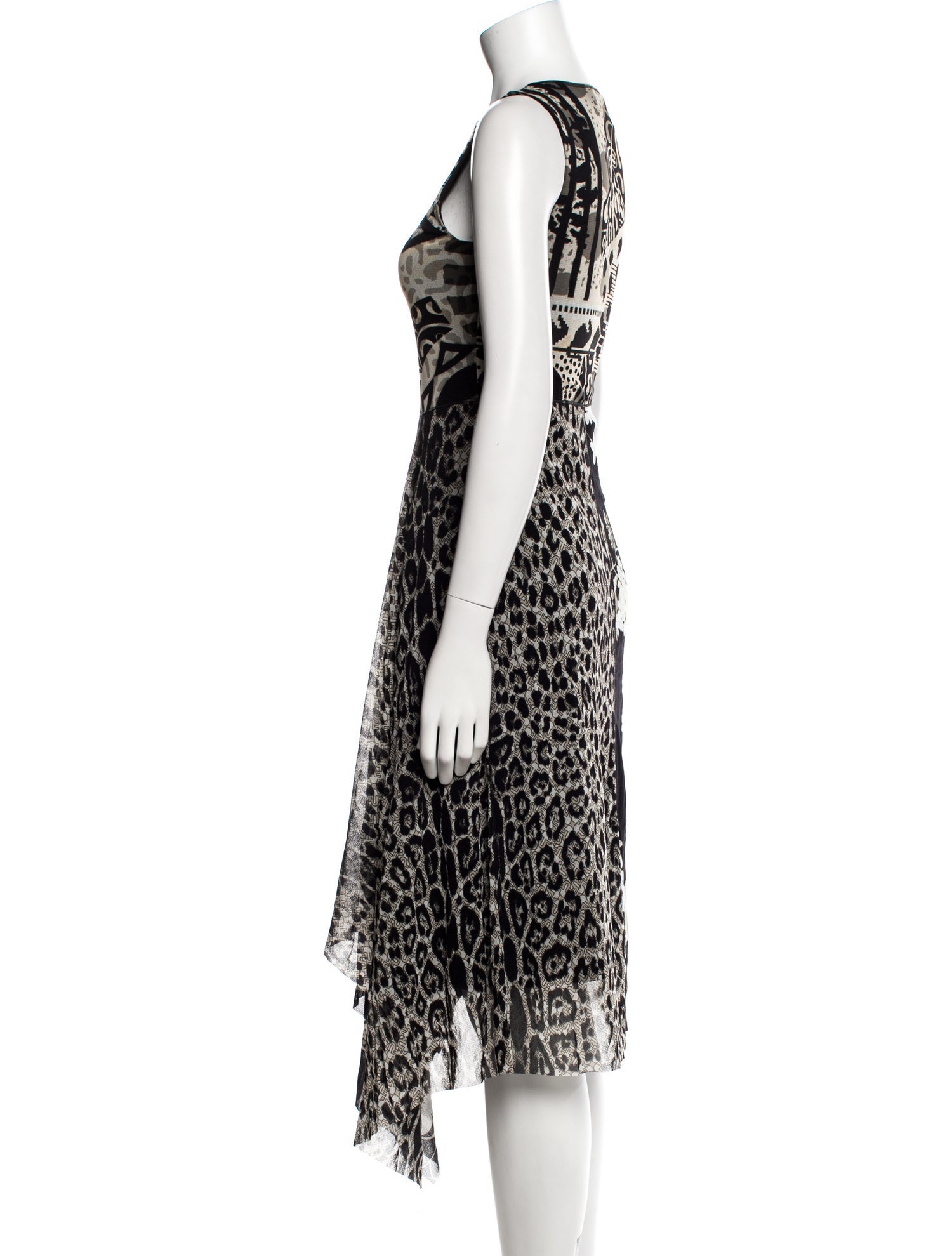 Fuzzi Floral Print Knee-Length Dress