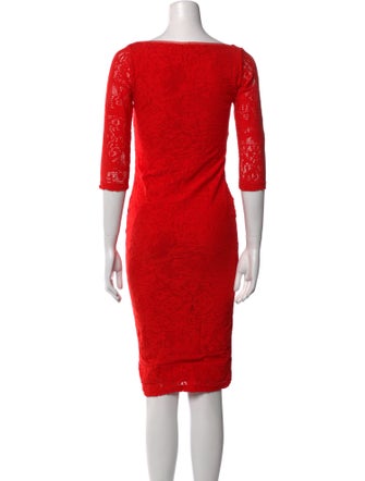 Fuzzi Lace Pattern Midi Length Dress