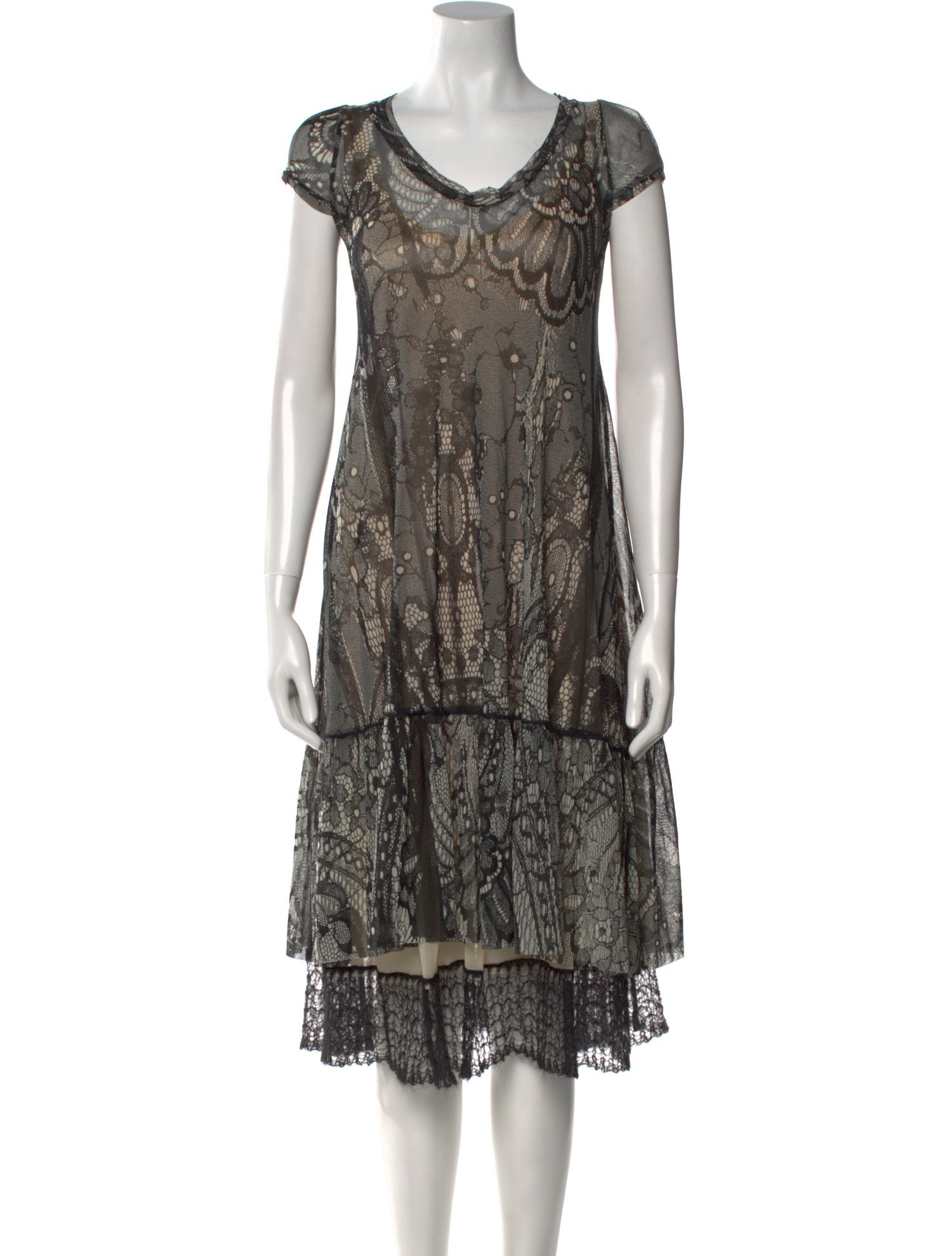 Fuzzi Printed Knee-Length Dress