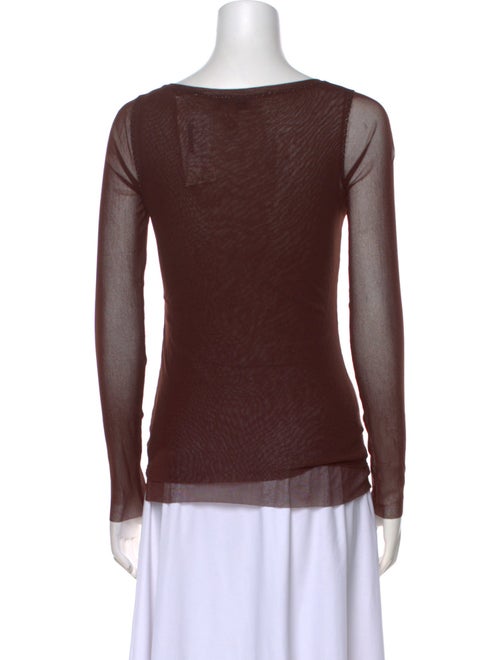 Fuzzi Nylon Scoop Neck Top