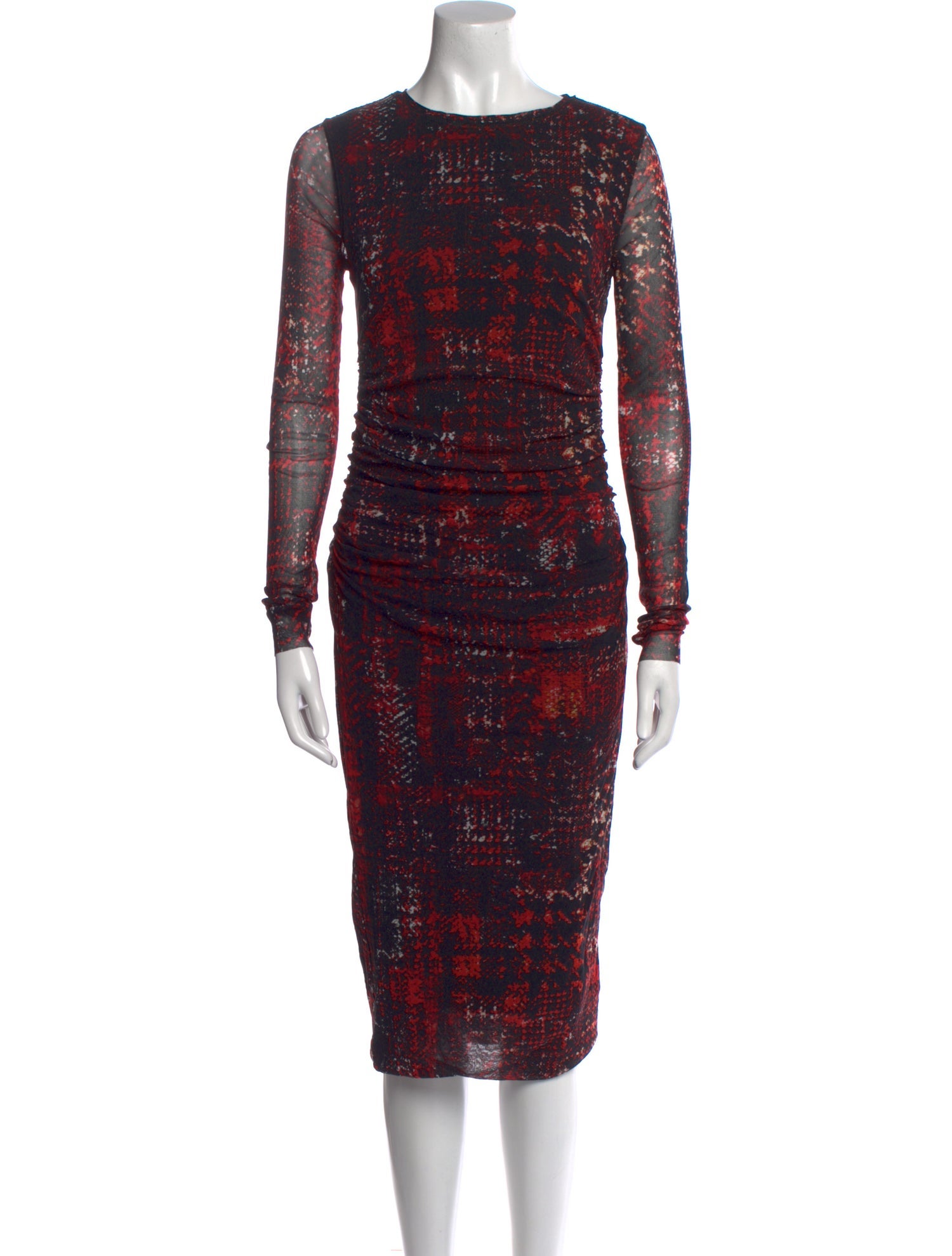 Fuzzi Bateau Neckline Knee-Length Dress