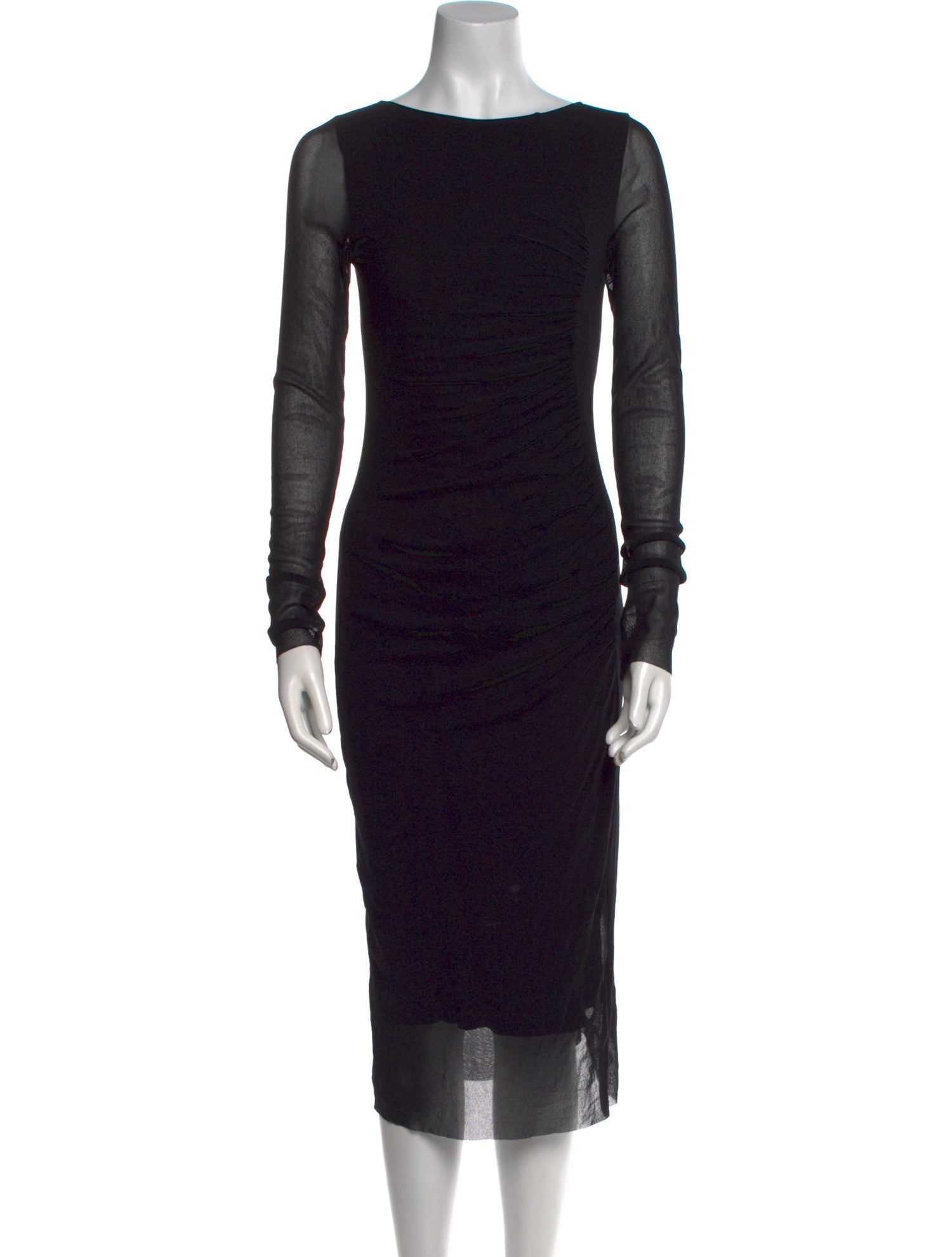 Fuzzi Bateau Neckline Midi Length Dress