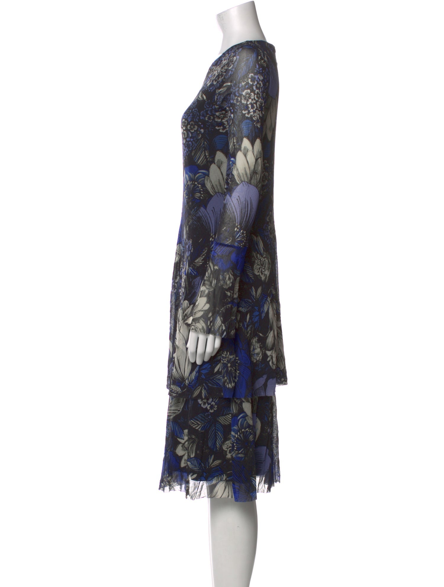 Fuzzi Floral Print Knee-Length Dress