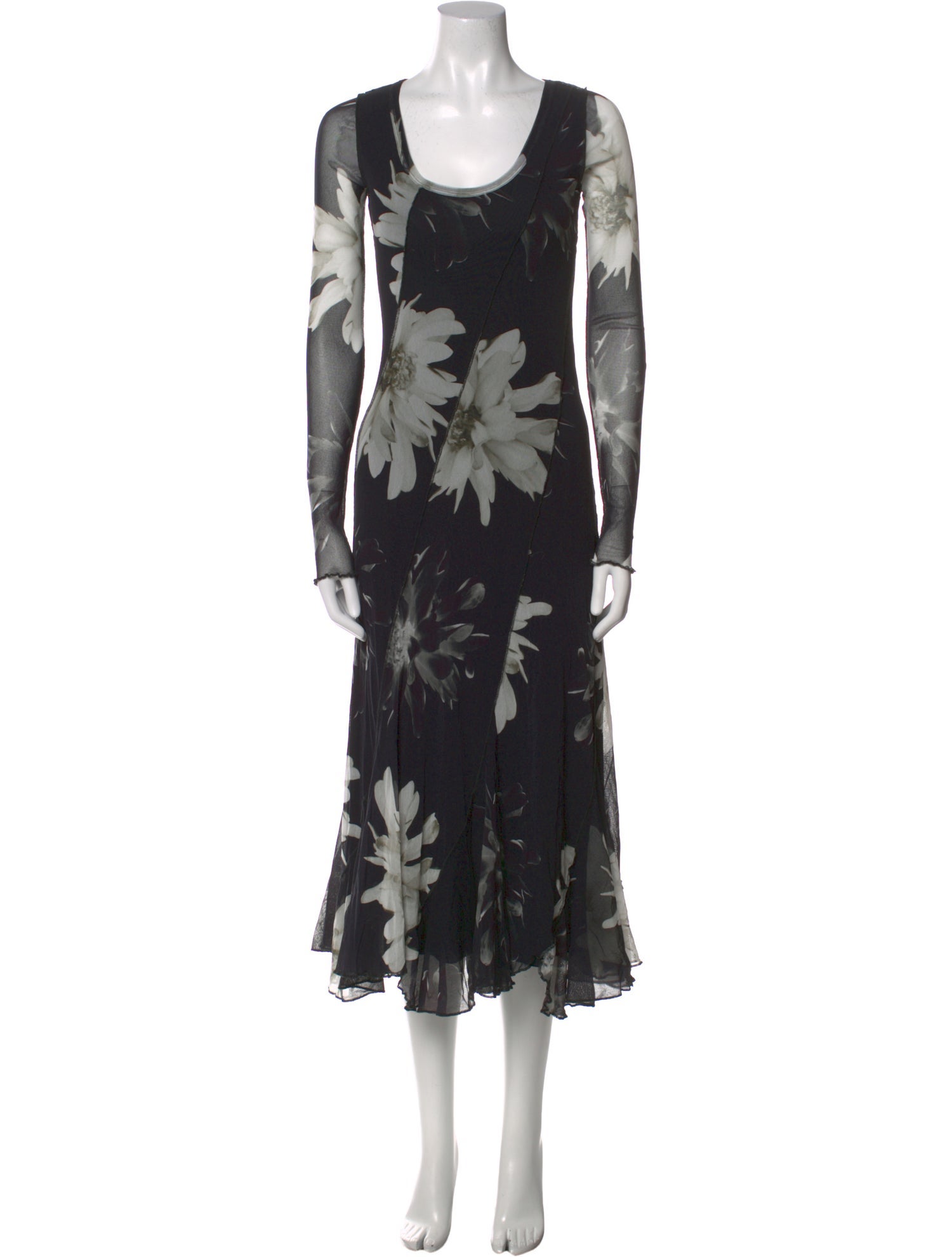 Fuzzi Floral Print Long Dress