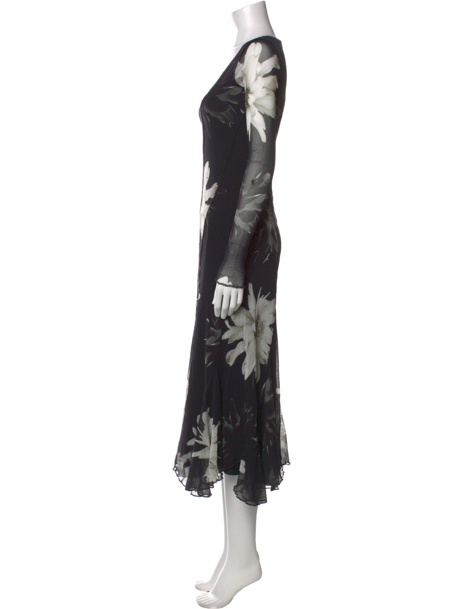 Fuzzi Floral Print Long Dress