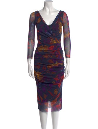 Fuzzi Printed Midi Length Dress