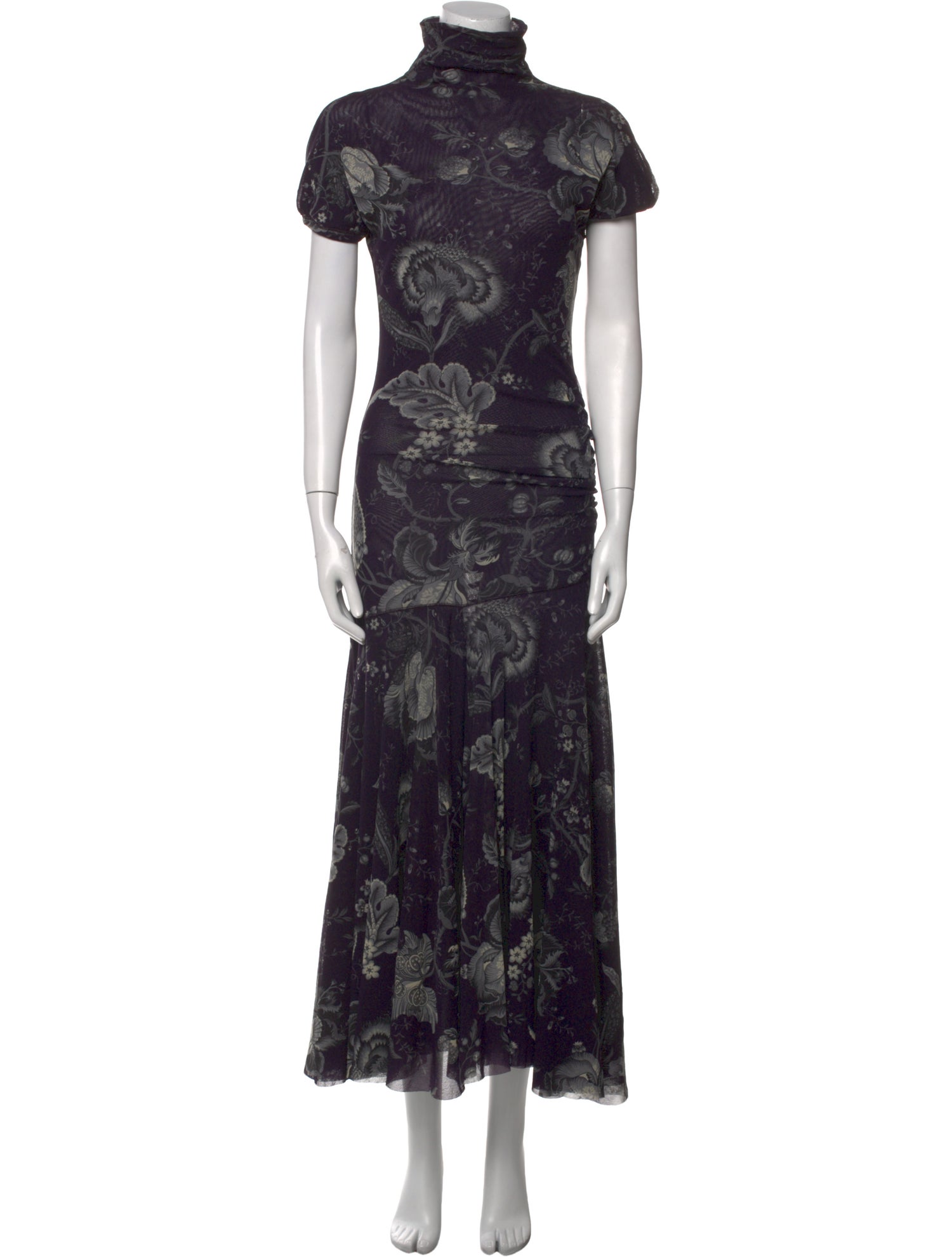 Fuzzi Floral Print Long Dress