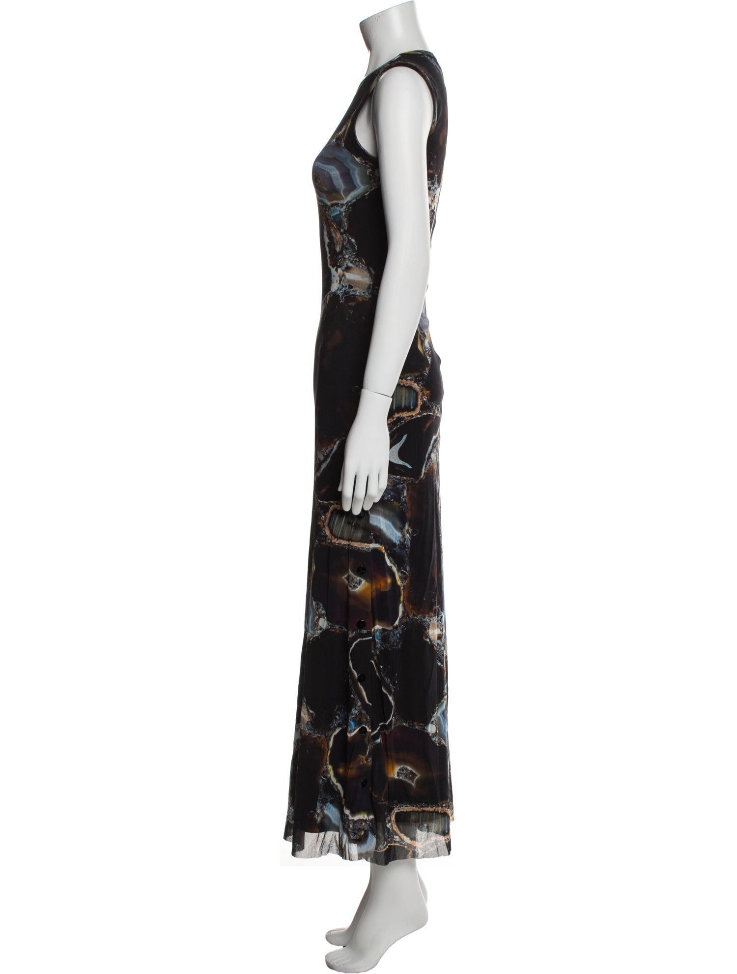 Fuzzi Paisley Print Long Dress