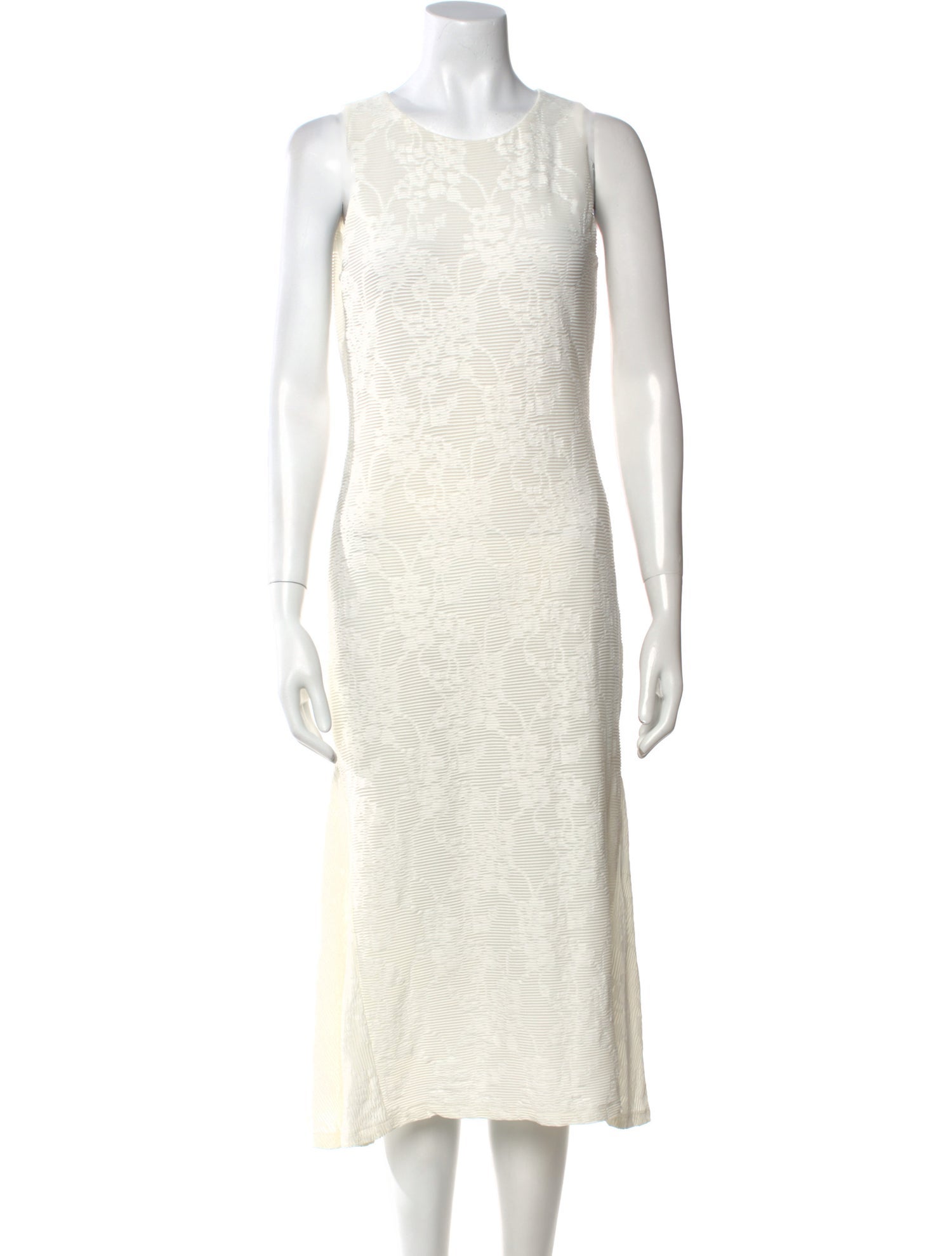 Fuzzi Scoop Neck Midi Length Dress