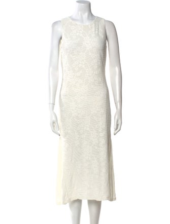 Fuzzi Scoop Neck Midi Length Dress