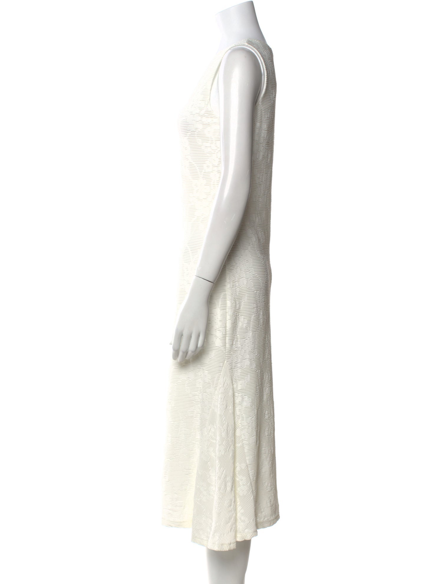 Fuzzi Scoop Neck Midi Length Dress