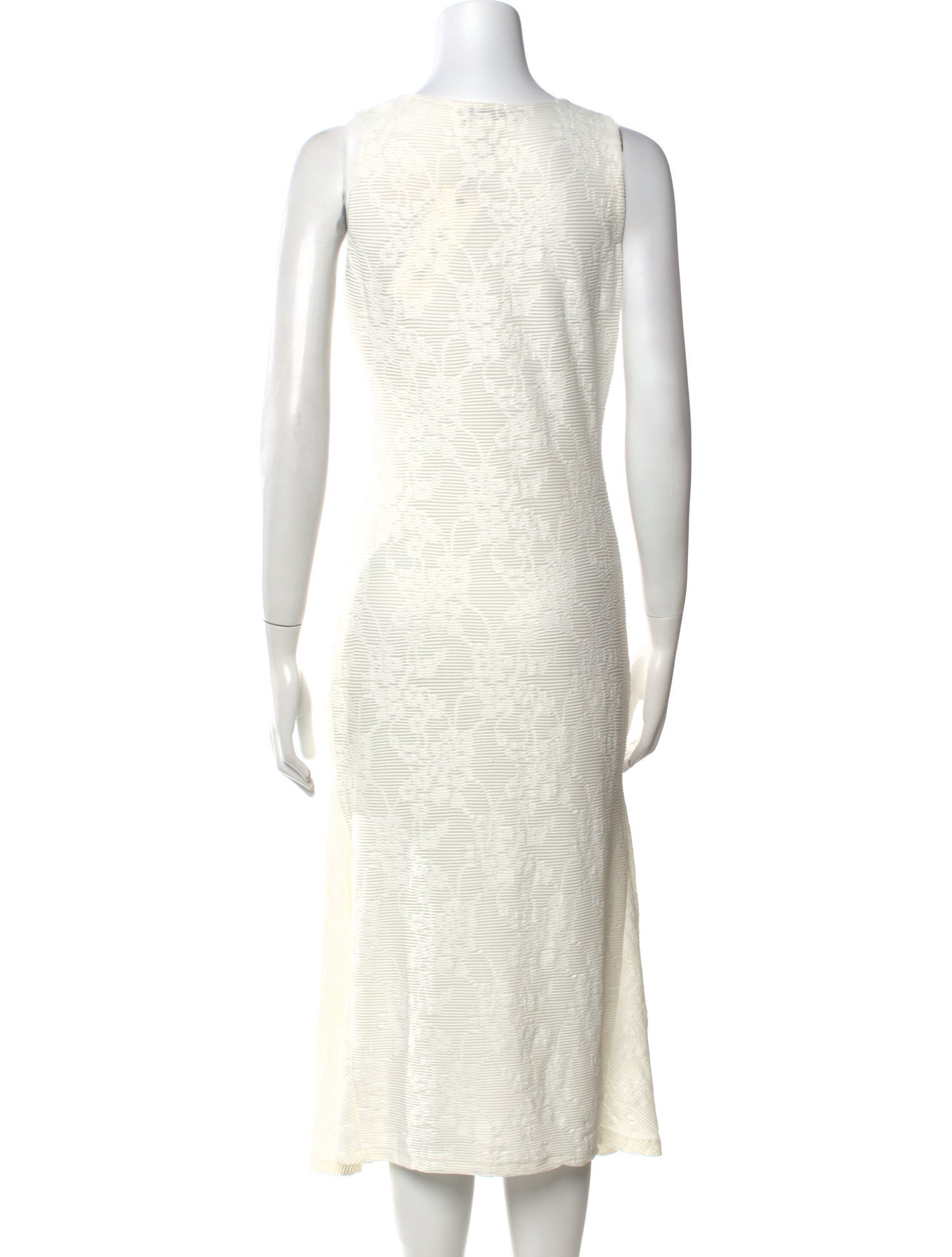 Fuzzi Scoop Neck Midi Length Dress