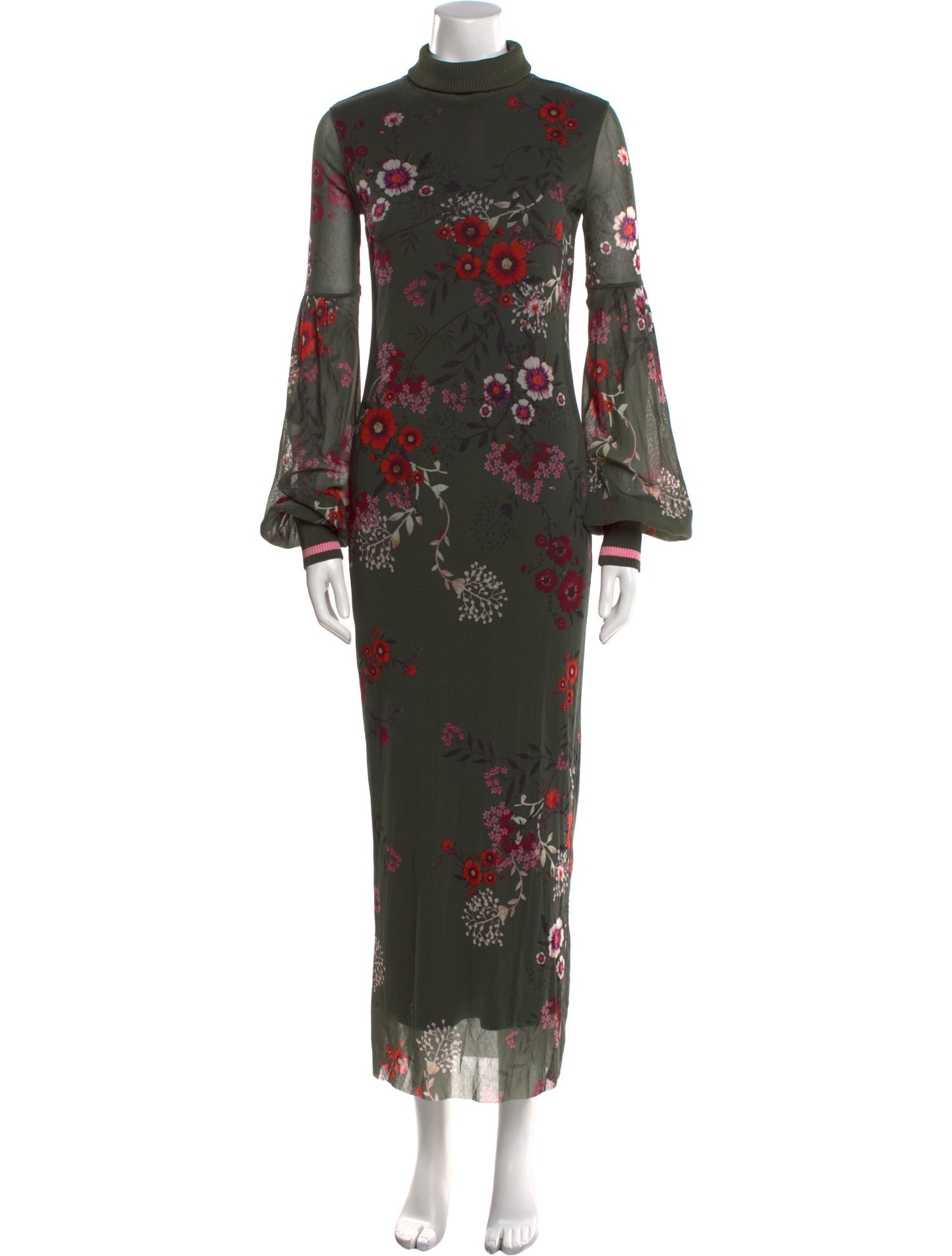 Fuzzi Floral Print Long Dress