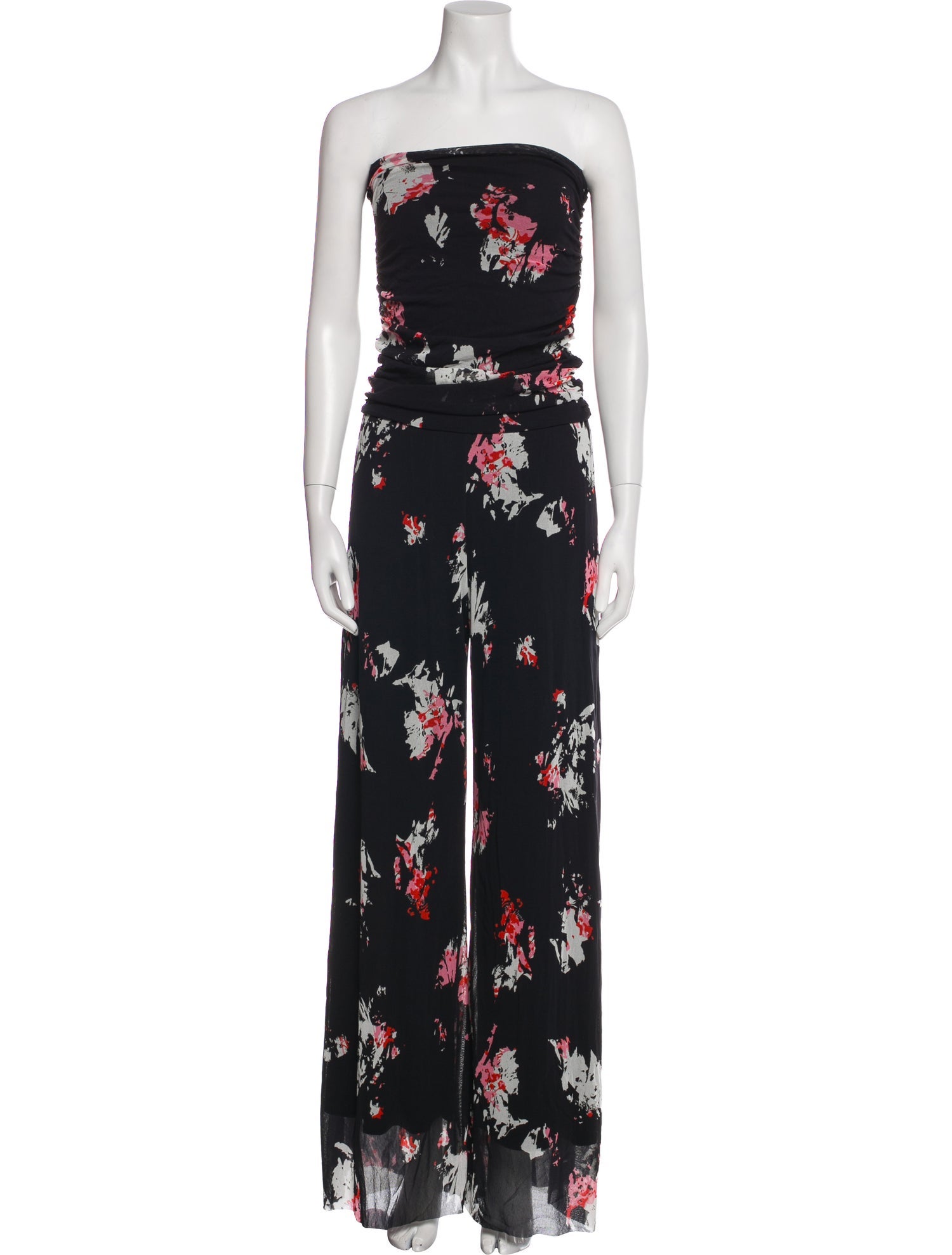 Fuzzi Printed Strapless Jumpsuit