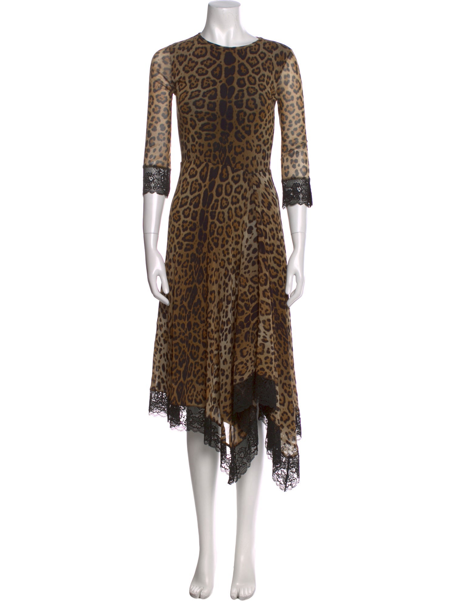 Fuzzi Animal Print Midi Length Dress