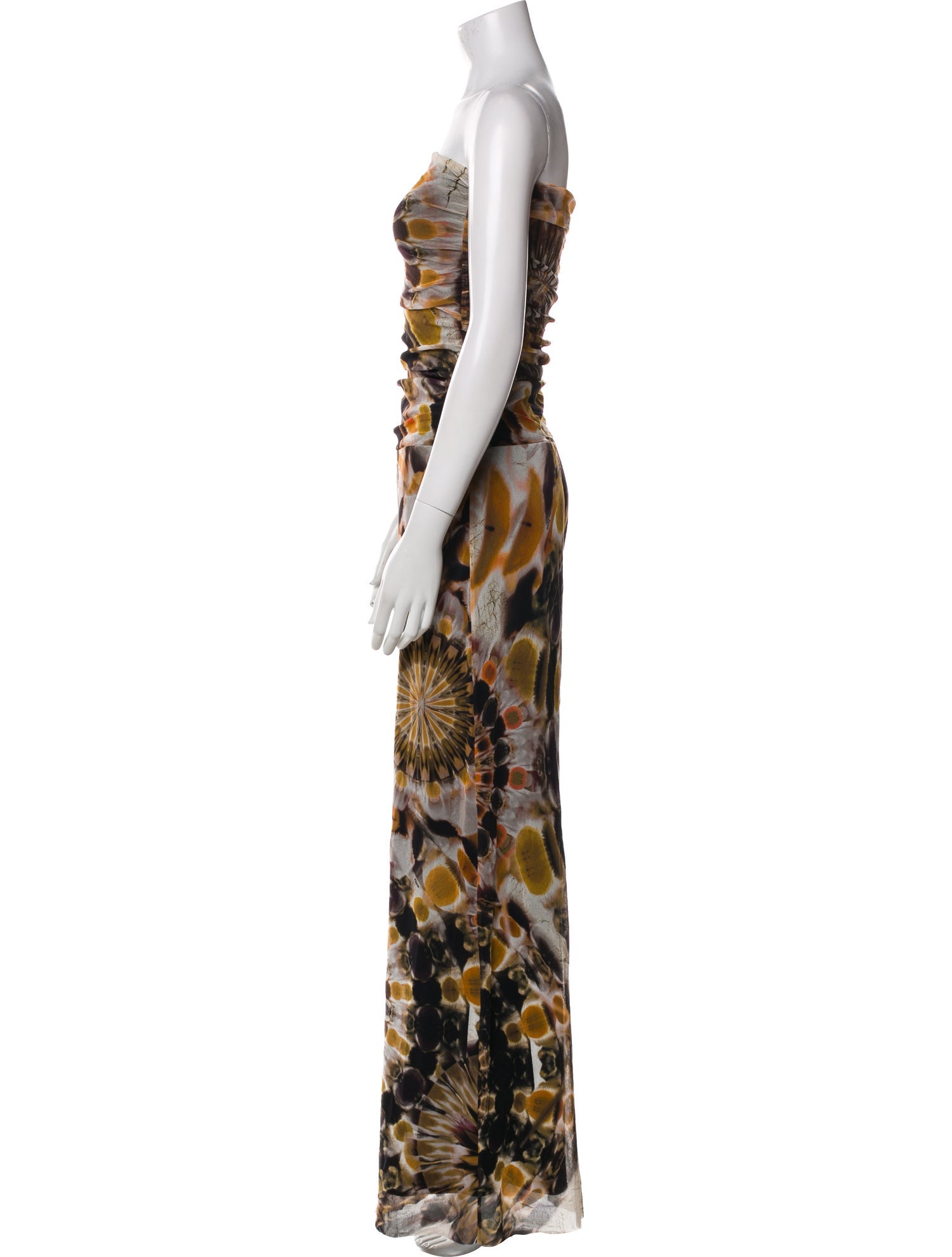 Fuzzi Printed Strapless Jumpsuit