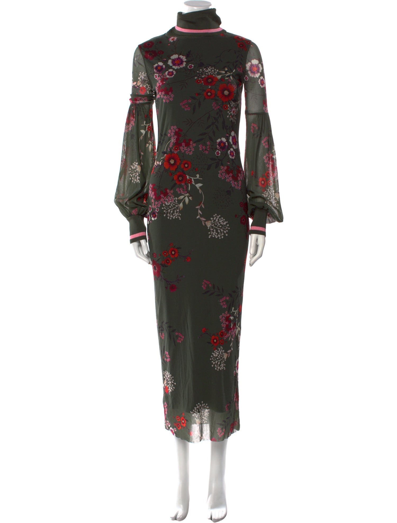 Fuzzi Floral Print Long Dress