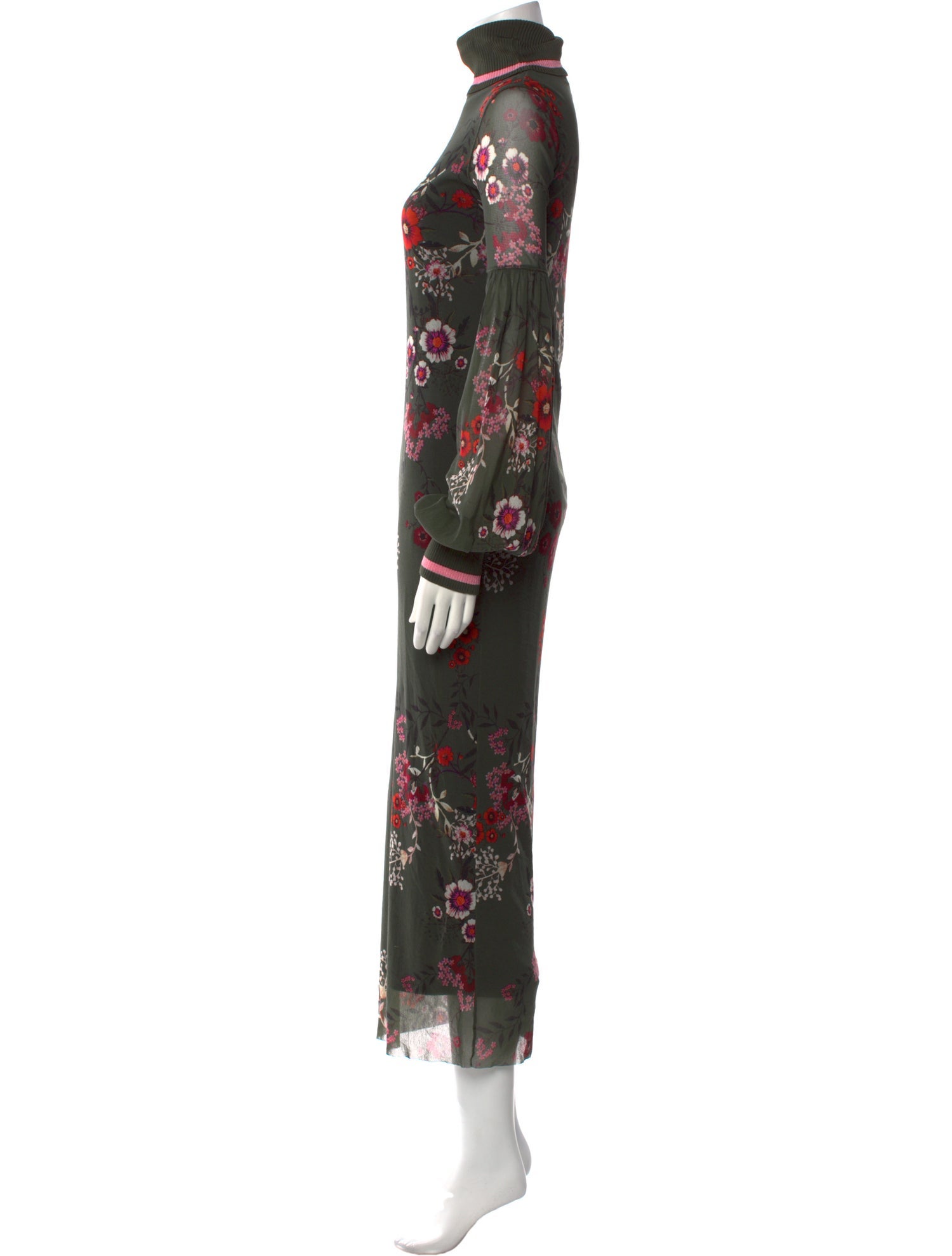 Fuzzi Floral Print Long Dress