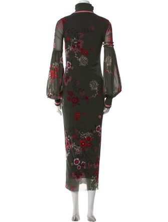Fuzzi Floral Print Long Dress