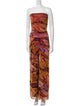 Fuzzi Printed Strapless Jumpsuit