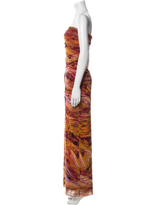 Fuzzi Printed Strapless Jumpsuit
