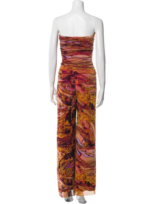 Fuzzi Printed Strapless Jumpsuit