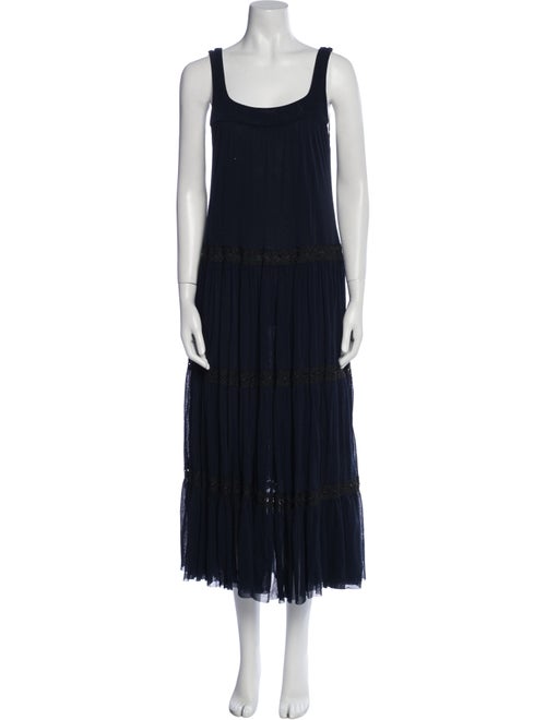 Fuzzi Scoop Neck Long Dress