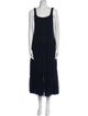 Fuzzi Scoop Neck Long Dress