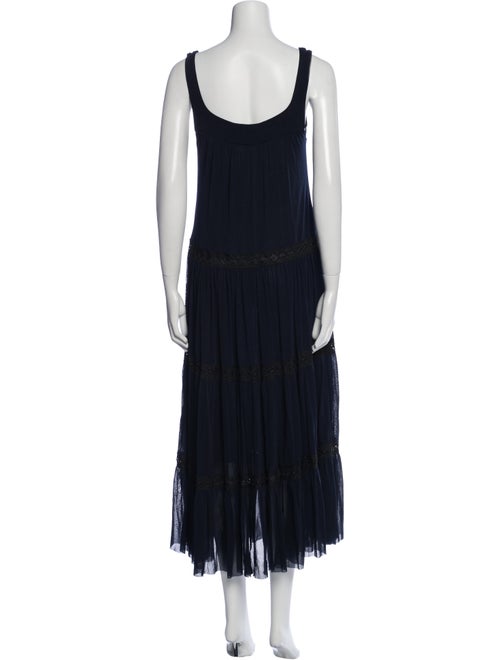 Fuzzi Scoop Neck Long Dress