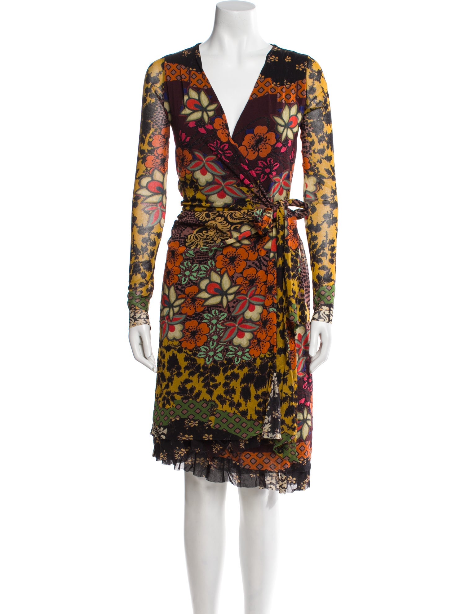 Fuzzi Printed Knee-Length Dress