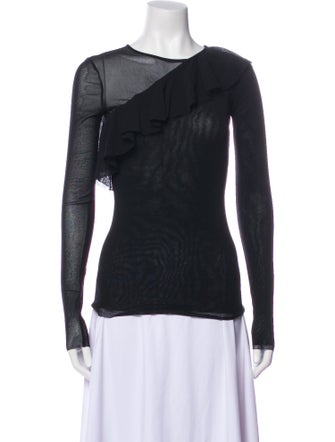 Fuzzi Crew Neck Long Sleeve Top