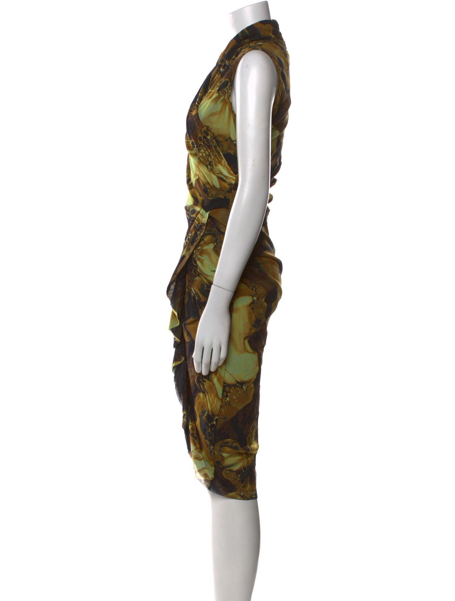 Fuzzi Floral Print Knee-Length Dress