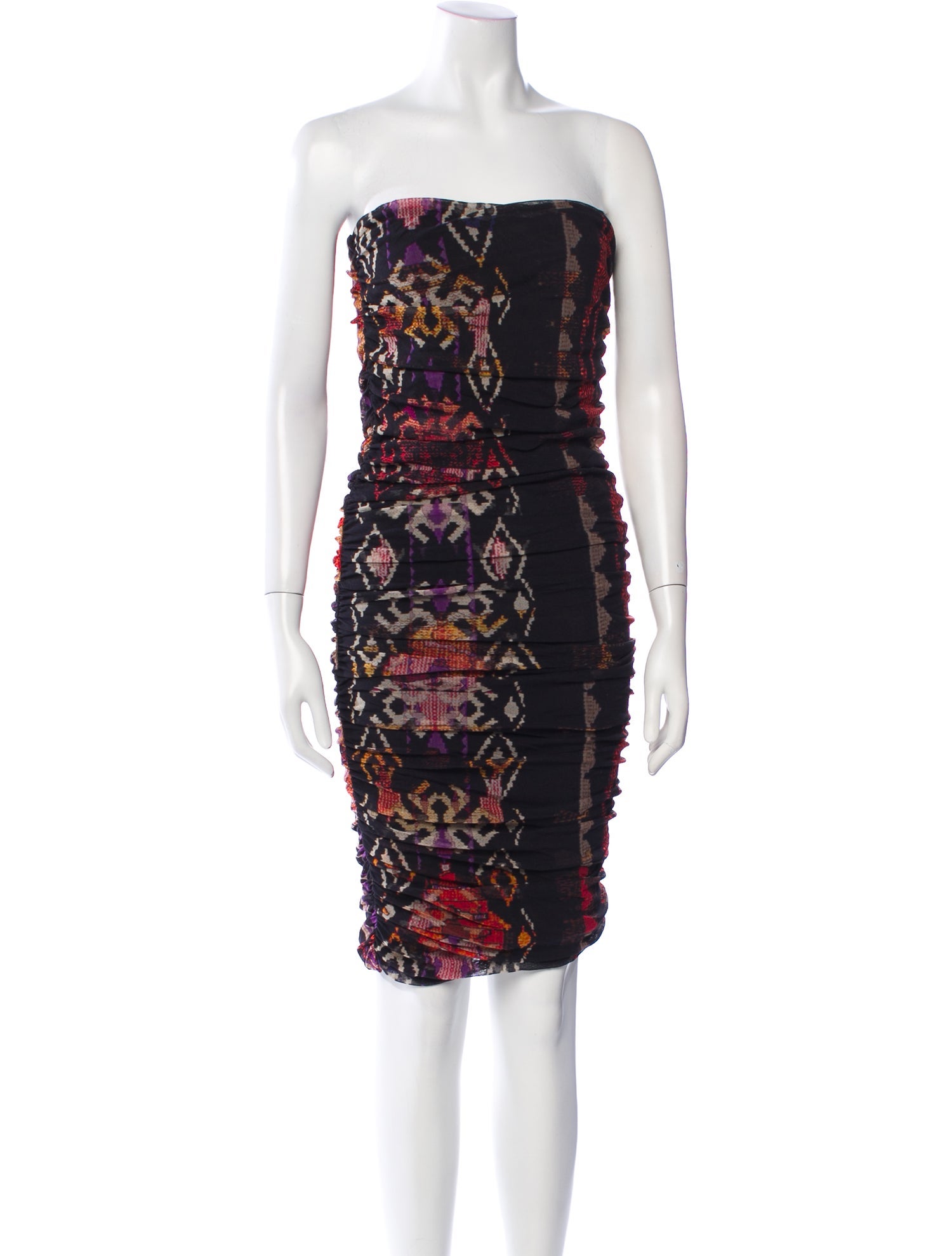 Fuzzi Lace Pattern Knee-Length Dress