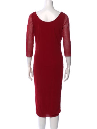 Fuzzi Cowl Neck Midi Length Dress