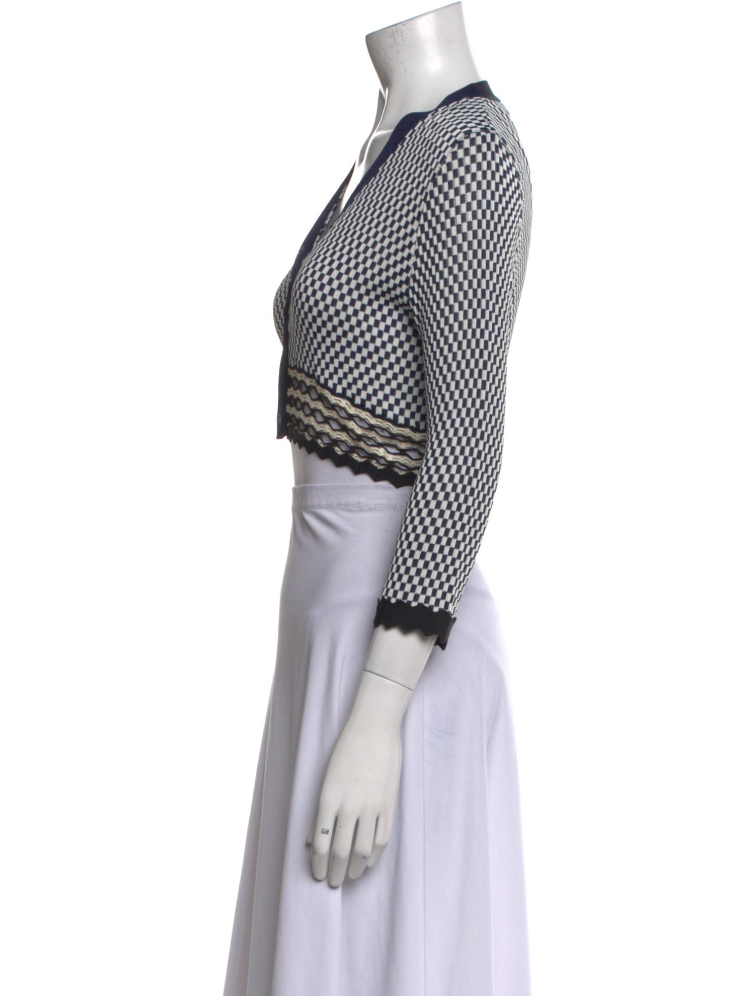 Fuzzi Striped V-Neck Sweater